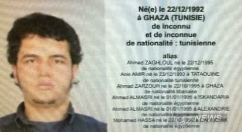 Берлиндегі жәрмеңкеде жүк көлігімен шабуыл жасаған күдікті туралы ақпарат үшін 100 мың еуро тағайындалды