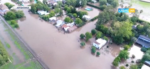 Аргентина мен Уругвайдың бірқатар аудандарында жаңбыр соңы тасқынға ұласты