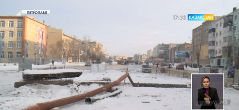 Петропавлда су құбыры жарылды