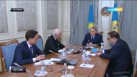 Елбасы БҰҰ Бас хатшысының Сирия бойынша арнаулы елшісі Стаффан де Мистурамен кездесті