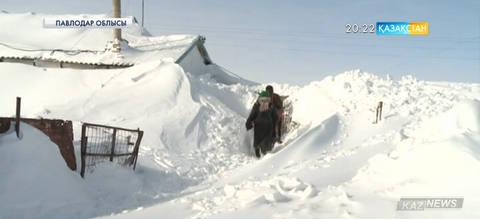 Павлодар өңіріндегі бірқатар шалғай ауылдар қар құрсауында қалды