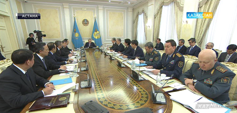 Апта басында Ақордада Мемлекет басшысының төрағалығымен Қауіпсіздік кеңесінің отырысы өтті