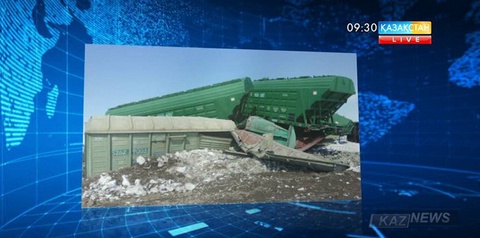 Ақтөбеде жүк пойызы рельстен шығып кетті