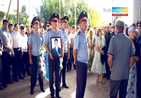 Полиция капитаны Бауыржан Нұрмұханбетовті жерлеу рәсімі өтті