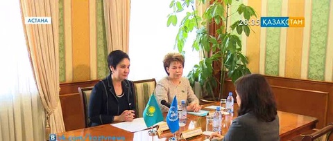 Гүлшара Әбдіқалықова «БҰҰ Әйелдер» ұйымының Қазақстандағы өкілі Илейн Конкиевичпен кездесті