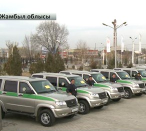 Жамбылдық пошташыларға жаңа автокөліктер берілді