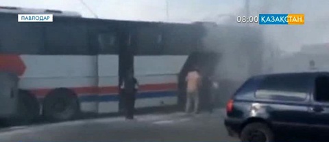 «Астана-Павлодар» бағытындағы автобустан өрт шықты