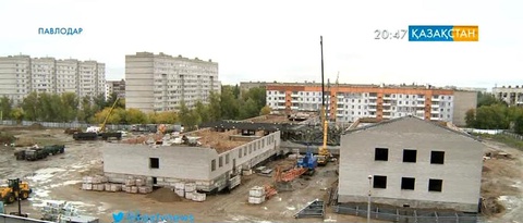 Павлодарда салынып жатқан жаңа мектептің төбесі опырылып түсті