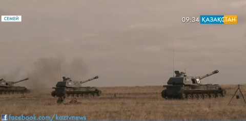 Семейде артиллериялық оқу-жаттығуы өтуде