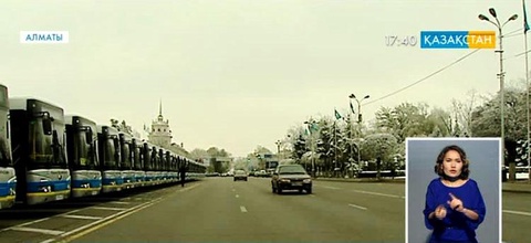 Алматы қаласындағы №2 автопарк көгілдір отынмен жүретін автобустармен толықты