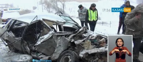 Шымкентте жол апатынан автобус жолаушылары зардап шекті