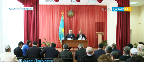 Қостанай облысындағы Жамбыл ауылында аудан әкімі есеп берді
