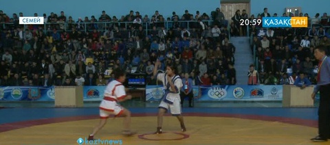 Семейде қазақ күресінен Азия чемпионаты өтуде