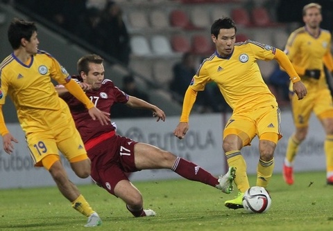 Евро-2016. Сборная Казахстана по футболу обыграла команду Латвии