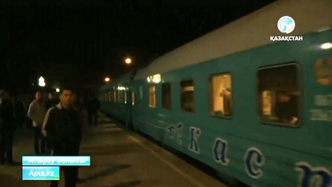 «Атырау-Алматы» пойызының вагондары рельстен шығып кетті