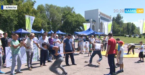 Алматыда  бұқаралық спорт жарысы басталды