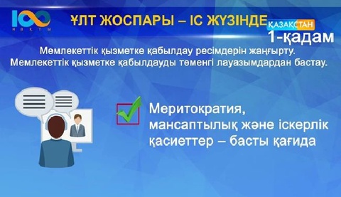 Ұлт жоспары – іс жүзінде