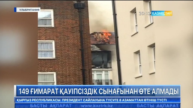 Ұлыбританияда 149 ғимарат қауіпсіздік сынағынан өте алмады