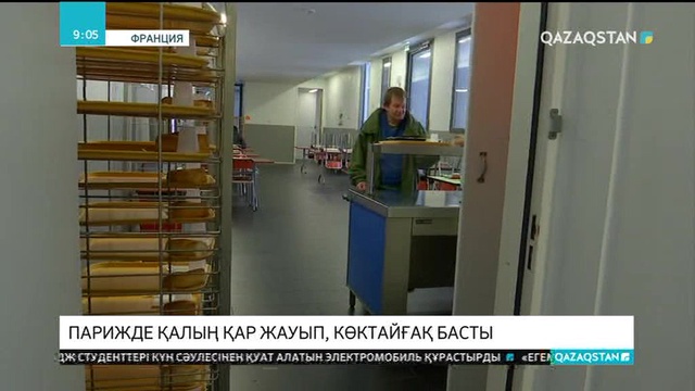 Парижде қалың қар жауып, көктайғақ орнады