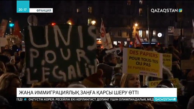 Парижде жаңа иммиграциялық заңға қарсы шеру өтті