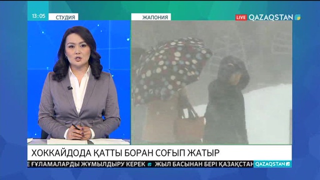 Хоккайдо аралында қатты боран соғып жатыр