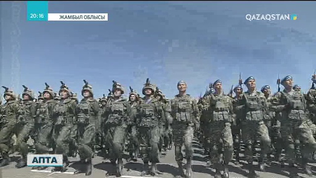 Жамбыл облысындағы «Отар» полигонында жауынгерлік парад өтті