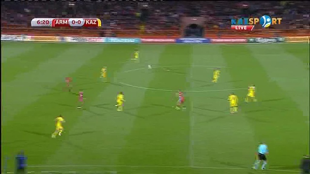 Армения-Қазақстан матчының бірінші таймы аяқталды