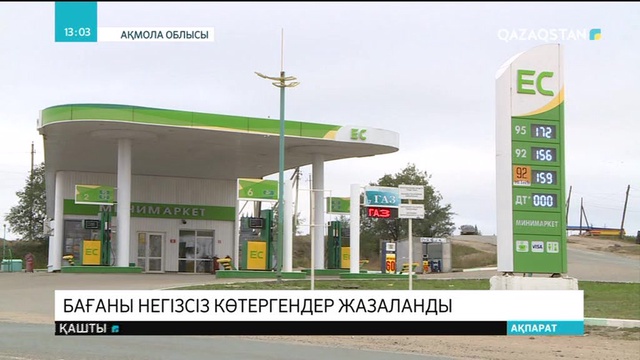 Ақмола облысында бағаны негізсіз көтергендер жазаланды