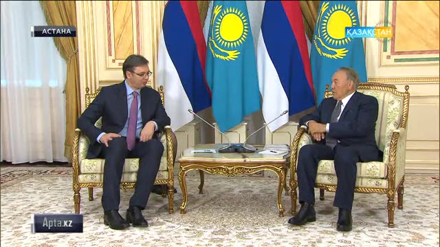 Елбасы елімізге ресми  сапармен келген Сербия Премьері А.Вучичті қабылдап, екіжақты келіссөздер жүргізді