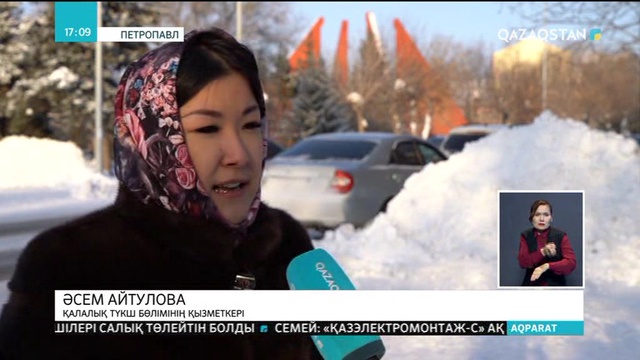 Қызылжарда коммуналдық қызметтер қалың қарды тазалап үлгермей жатыр