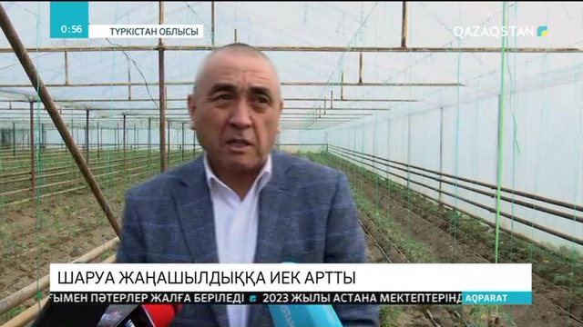 Түркістан облысының Келес ауданындағы жылыжай көлемі екі есеге артпақ