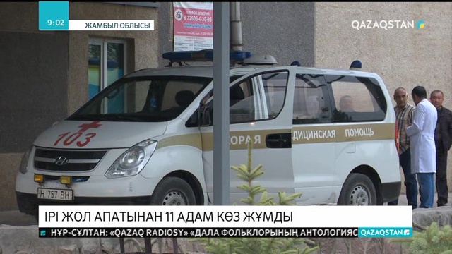 Жамбыл облысында ірі жол апатынан 11 адам қаза тапты.