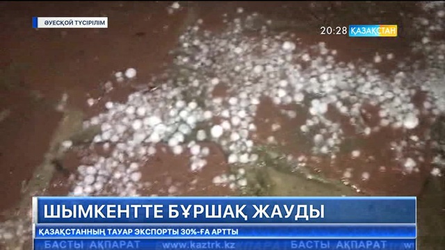 Шымкентте диаметрі 3 сантиметрге дейін жететін бұршақты жауын жауды