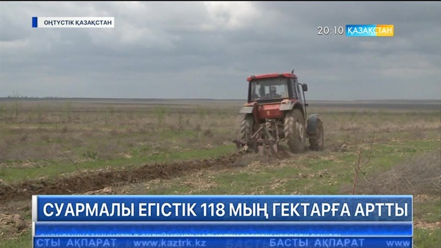 Оңтүстік Қазақстан облысында биыл суармалы егістік 118 мың гектарға артты
