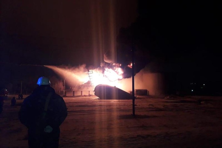 Жаңажолда мұнай резервуары өртенді