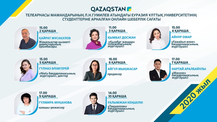 «Qazaqstan» Ұлттық телеарнасының журналистері ЕҰУ студенттеріне шеберлік сыныбын өткізді