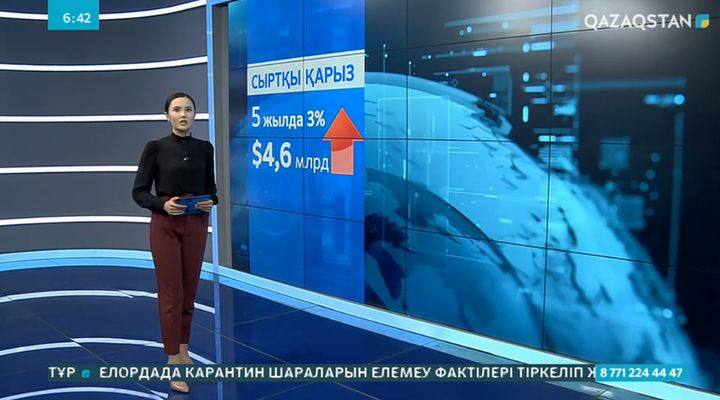 Қазақстанның сыртқы қарызы 4,6 млрд долларға көбейген