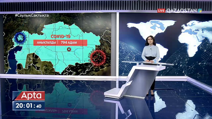 Өткен тәулікте 794 адам COVID-19 жұқтырған