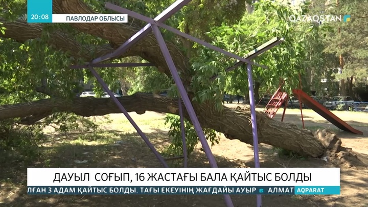Павлодарда дауылдан ғимараттардың шатыры құлап, бір бала мерт болды