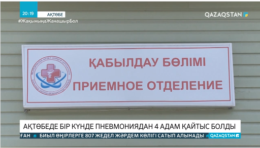 Ақтөбеде бір тәулікте пневмониядан 4 адам қайтыс болды