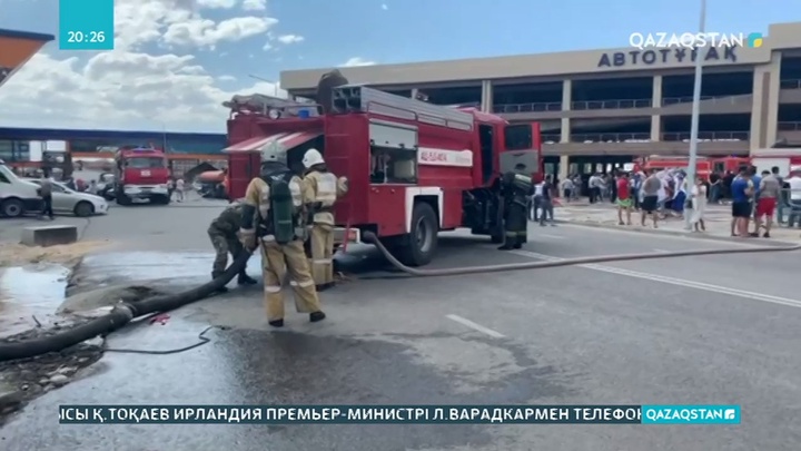 Шымкенттегі базарлардың бірі өртенді