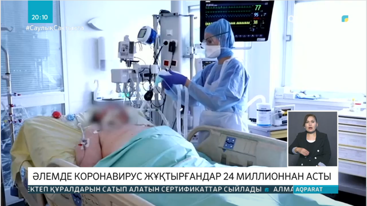 Əлемде коронавирус жұқтырғандар саны 24 миллионнан асты