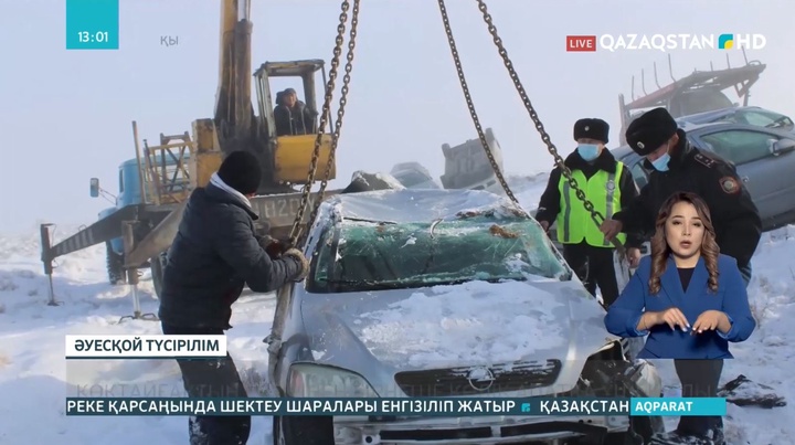 Қызылордада көктайғақтың кесірінен бірнеше көлік апатқа ұшырады
