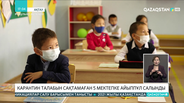 Ақтауда карантин талабын сақтамаған 5 мектепке айыппұл салынды