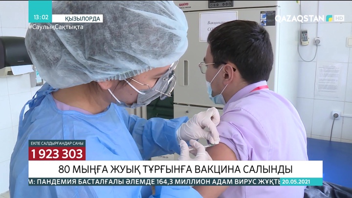 Қызылорда облысында 80 мыңға жуық адам КВИ-ге қарсы екпе салдырды