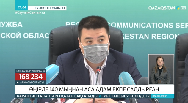 Түркістан облысы екпе салдырту бойынша елімізде көш бастап тұр