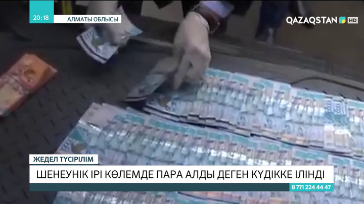 Алматы облысында шенеунік ірі көлемде пара алды деген күдікке ілінді