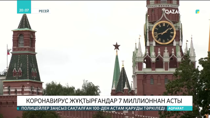Ресейде коронавирус жұқтырғандар 7 миллионнан асты