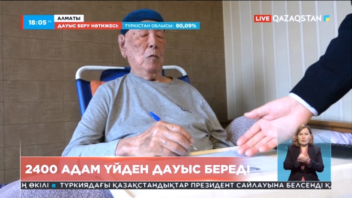 Алматыда 2400 адам үйден дауыс береді