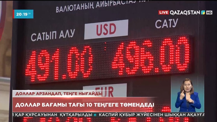 Доллар арзандап, теңге нығайды